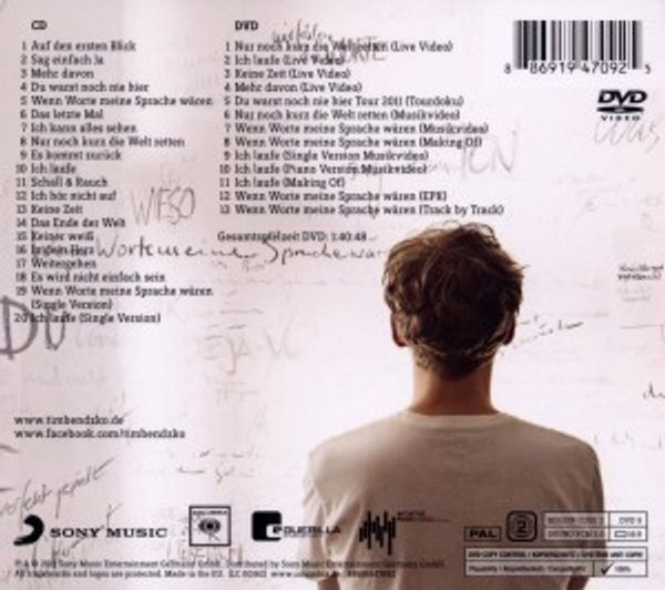 Tim Bendzko Wenn Worte Meine Sprache Wären Text Tim Bendzko: Wenn Worte meine Sprache wären (CD + DVD) (Ltd. Re-Edition