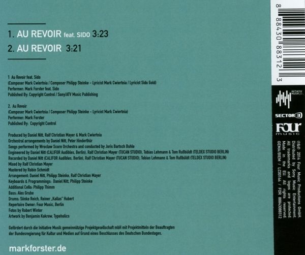 Mark forster au revoir single