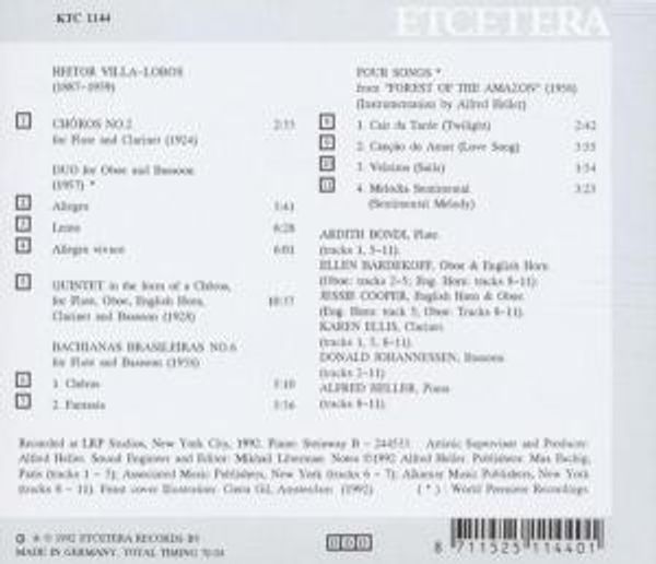Woodwind Music back cover