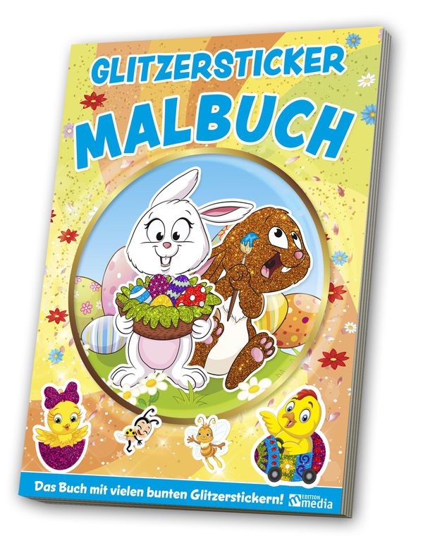 Glitzersticker XXL-Malbuch Kindergarten Frühling Ostern (Buch)
