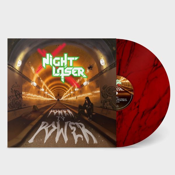 Night Laser: Power To Power (Limited Edition) (Red Marbled Vi... (LP)