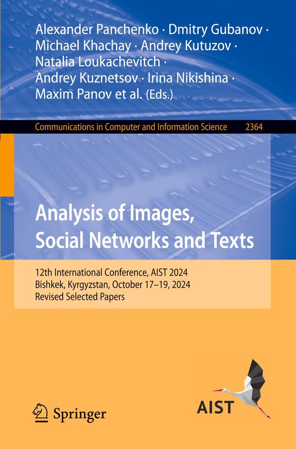 Analysis of Images, Social Networks and Texts