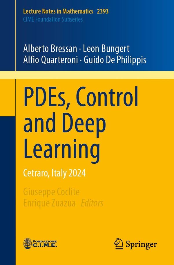 PDEs, Control and Deep Learning - Alberto Bressan (Buch)