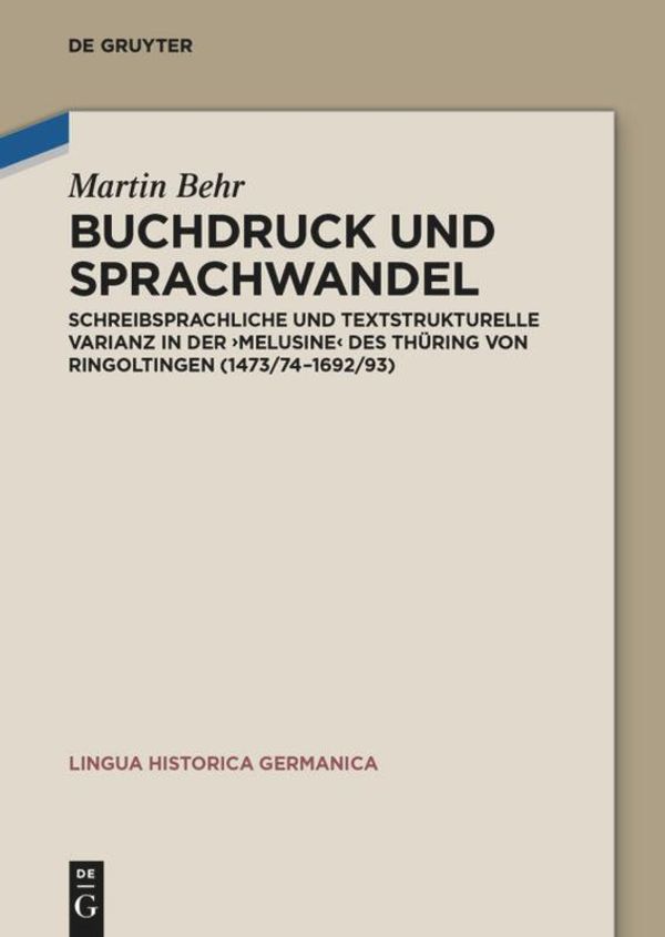 Buchdruck und Sprachwandel - Martin Behr (Buch)