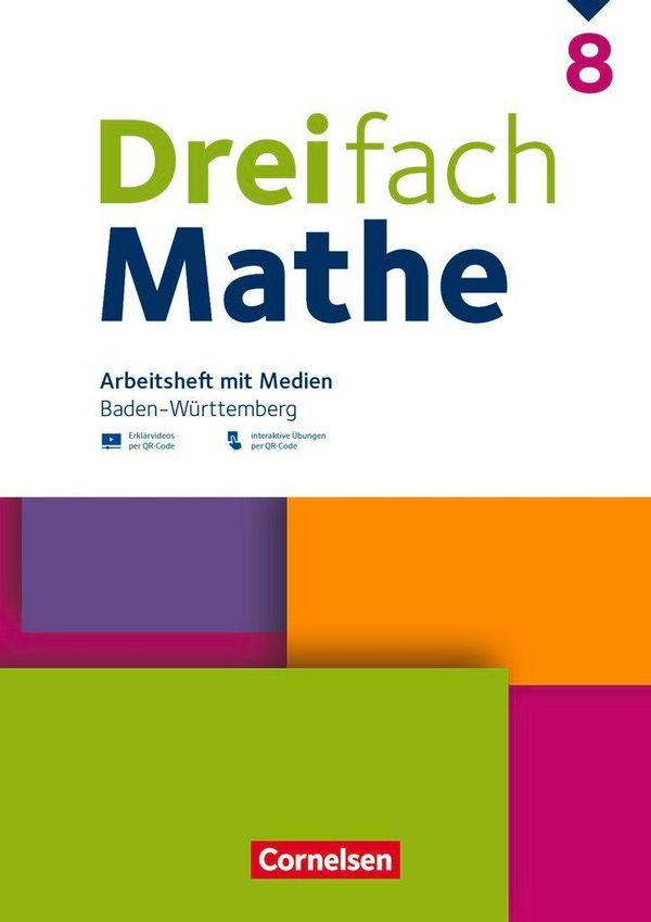 Dreifach Mathe 8. Schuljahr - Baden-Württemberg - Arbeitsheft mit M...