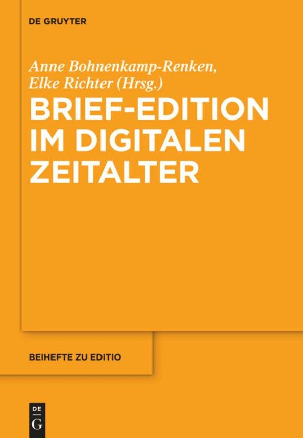 Brief-Edition im digitalen Zeitalter (Buch)