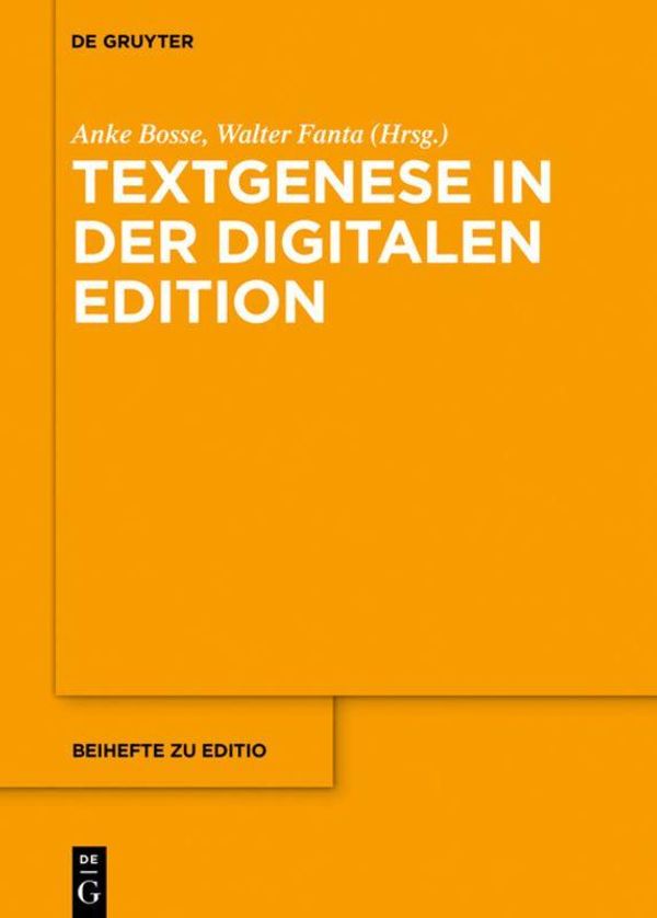 Textgenese in der digitalen Edition (Buch)