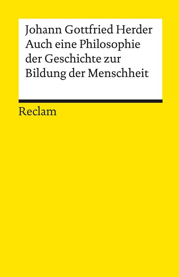 Auch eine Philosophie der Geschichte zur Bildung der Menschheit (Buch)
