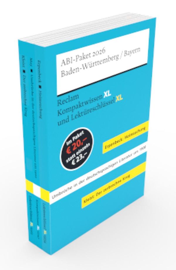 ABI-Paket 2026 Baden-Württemberg/Bayern - Reclam Kompaktwissen XL u...