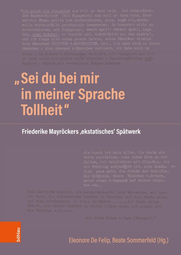 "Sei du bei mir in meiner Sprache Tollheit" (Buch)