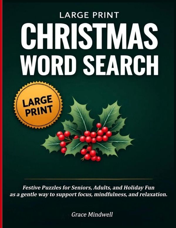 Christmas Word Search Large Print - Grace Mindwell (Buch)