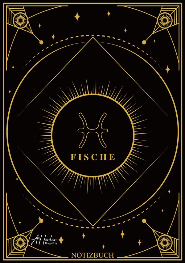 Edles Notizbuch Sternzeichen Fische | Designed by Alfred Herler (Buch)