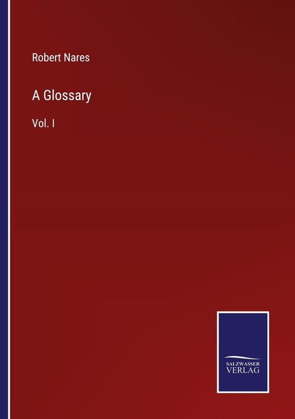 A Glossary - Robert Nares (Buch)