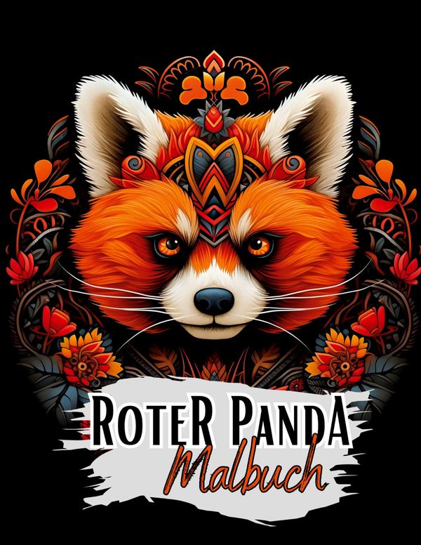 Schwarzes "Roter Panda Malbuch". - Lucys Schwarze Malbücher (Buch)