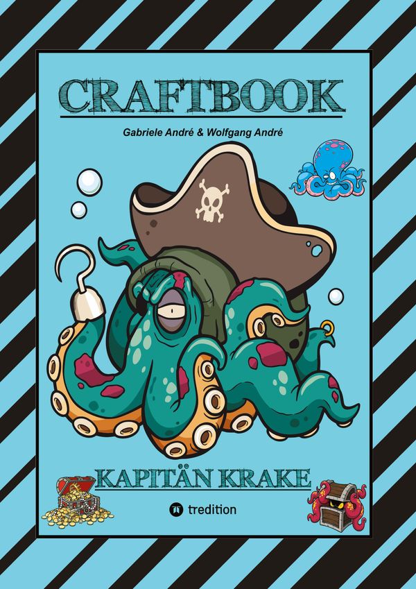 Craftbook - 120 Seiten Tolle Ausmalmotive - Kraken - Haie - Inseln ...