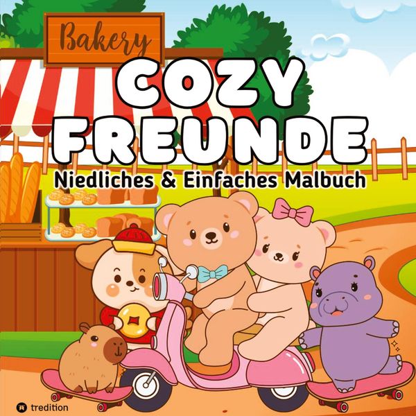 Cozy Malbuch Cozy Freunde - Süße Tiere Malbuch für Erwachsene (Buch)