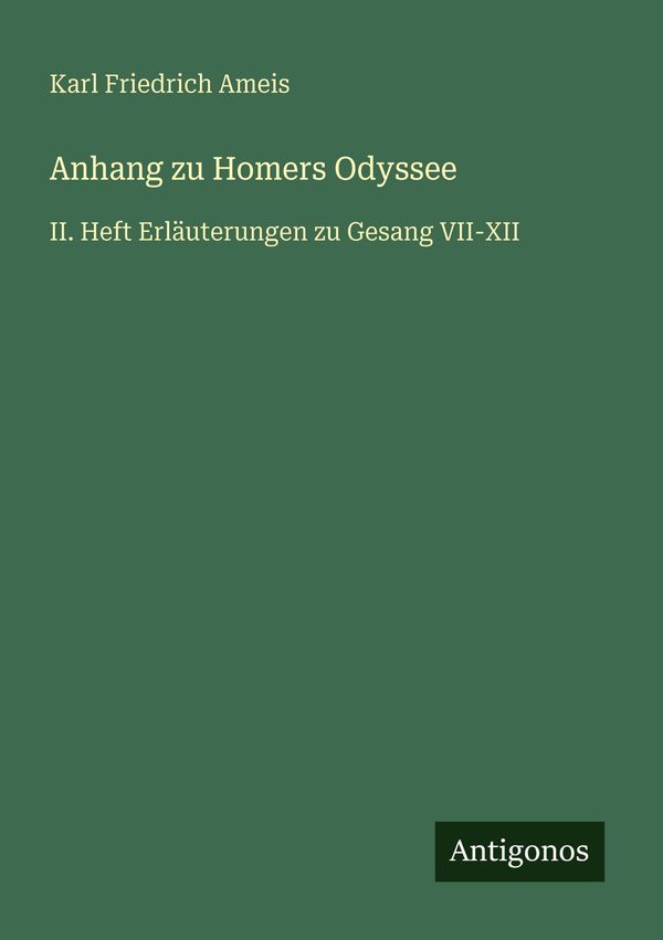 Anhang zu Homers Odyssee - Karl Friedrich Ameis (Buch)