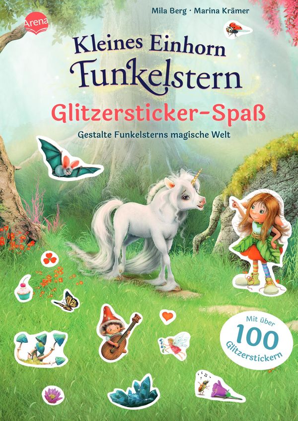 Kleines Einhorn Funkelstern. Glitzersticker-Spaß. Gestalte Funkelst...