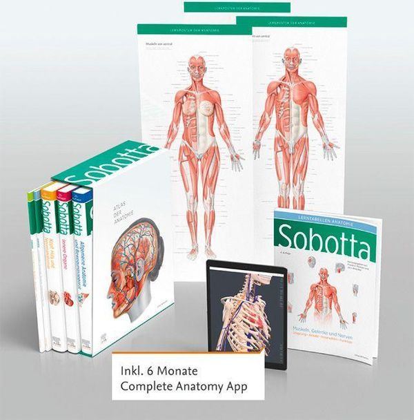 Sobotta Atlas der Anatomie, 3 Bände + Lerntabellen + Poster Collect...