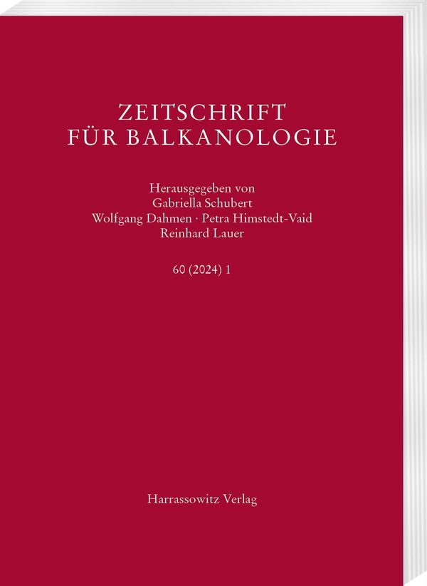 Zeitschrift für Balkanologie 60 (2024) 1 (Buch)