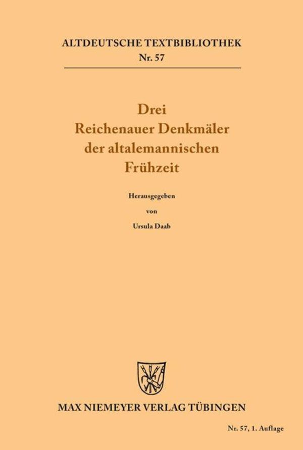 Drei Reichenauer Denkmäler der altalemannischen Frühzeit (Buch)