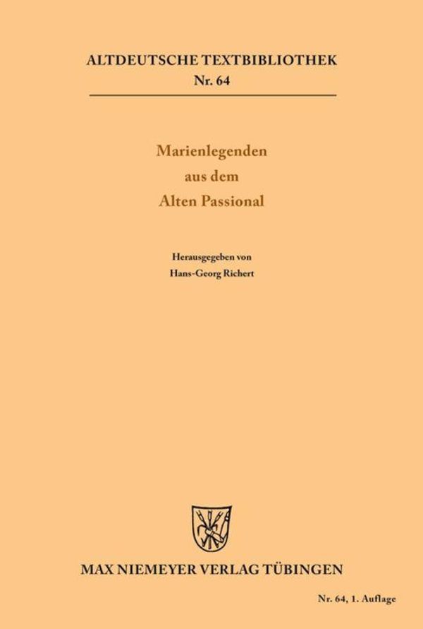 Marienlegenden aus dem Alten Passional (Buch)