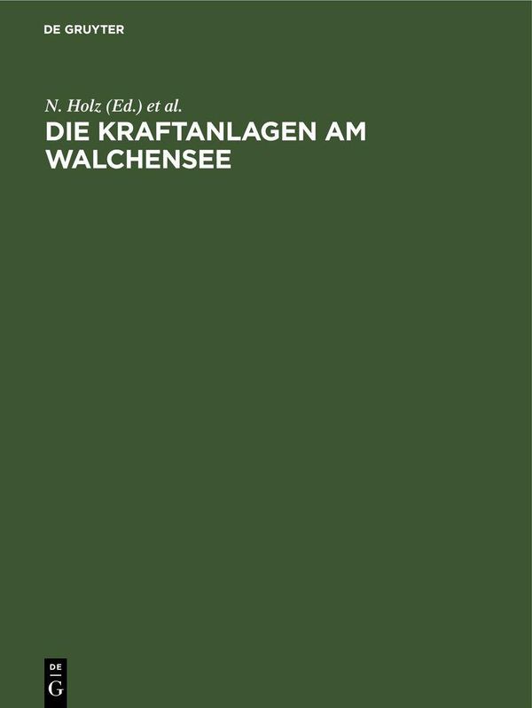 Die Kraftanlagen am Walchensee (Buch)