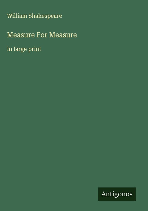 Measure For Measure - William Shakespeare (Buch)