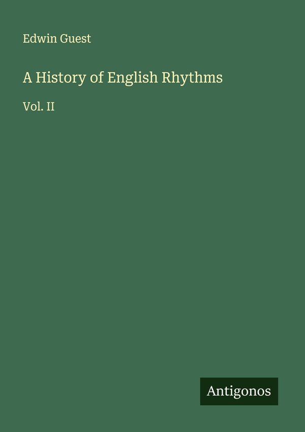 A History of English Rhythms - Edwin Guest (Buch)