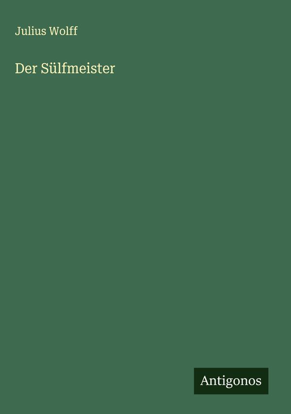 Der Sülfmeister - Julius Wolff (Buch)