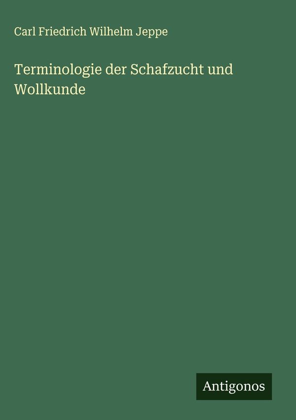 Terminologie der Schafzucht und Wollkunde (Buch)