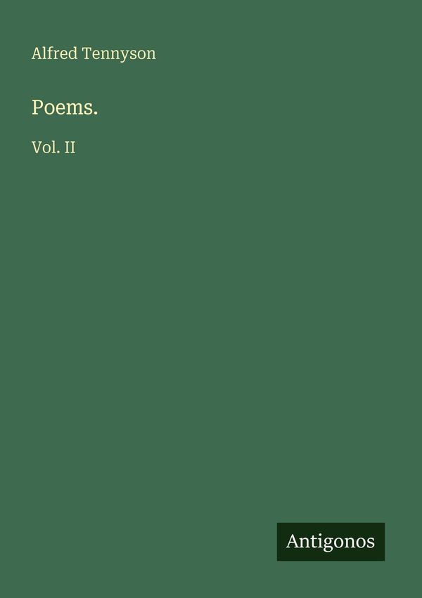 Poems. - Alfred Tennyson (Buch)
