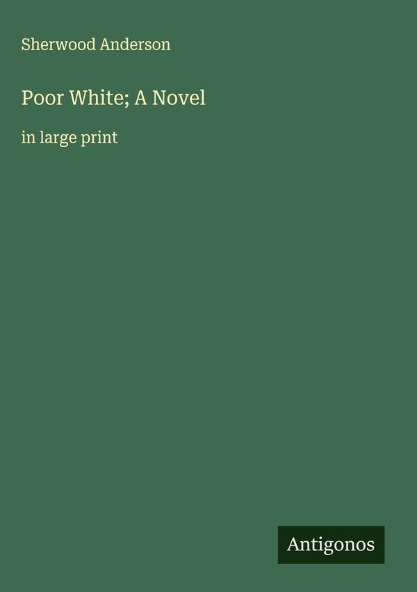 Poor White; A Novel - Sherwood Anderson (Buch)