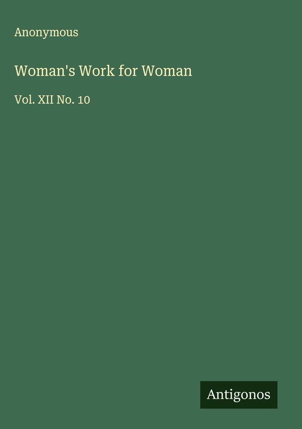Womans Work for Woman - Anonymous (Buch)