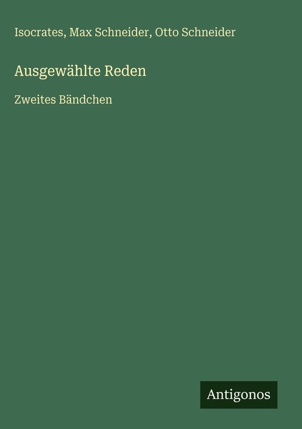 Ausgewählte Reden - Isocrates (Buch)