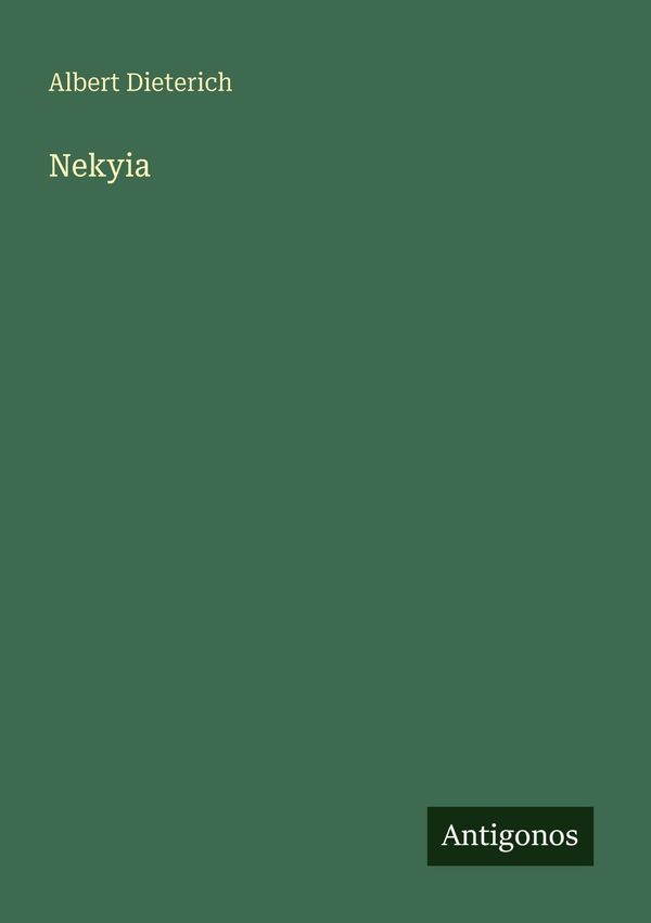 Nekyia - Albert Dieterich (Buch)