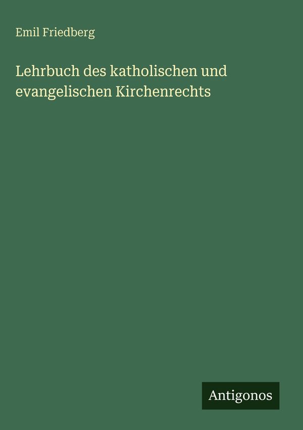 Lehrbuch des katholischen und evangelischen Kirchenrechts (Buch)