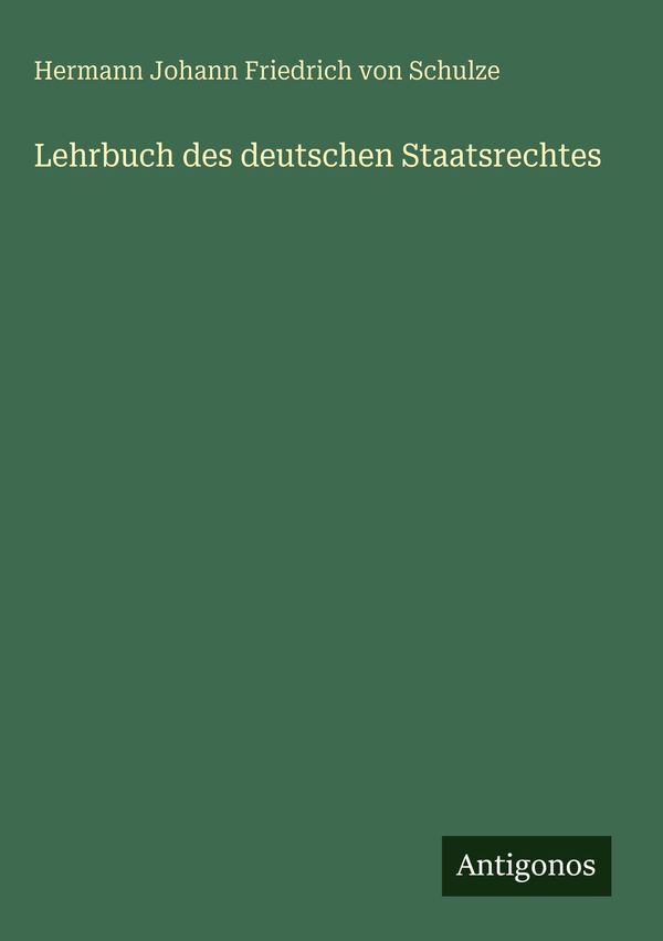 Lehrbuch des deutschen Staatsrechtes (Buch)