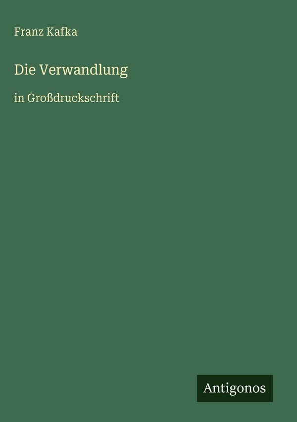Die Verwandlung - Franz Kafka (Buch)