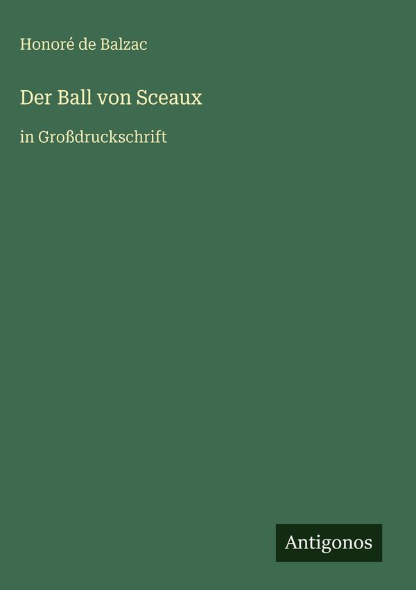 Der Ball von Sceaux - Honoré de Balzac (Buch)