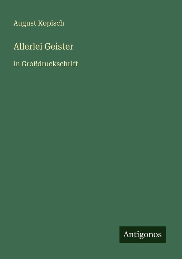 Allerlei Geister - August Kopisch (Buch)