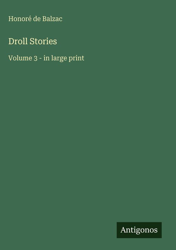 Droll Stories - Honoré de Balzac (Buch)