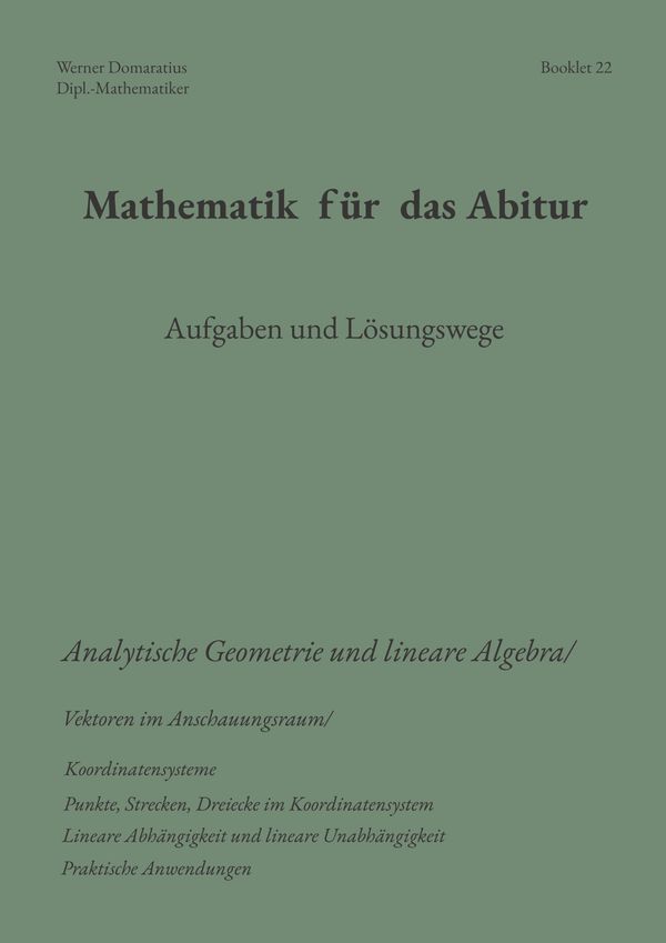 Mathematik für das Abitur - Werner Domaratius (Buch)