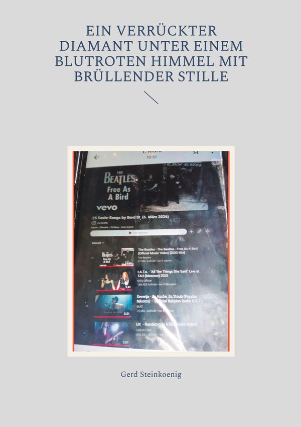 Ein verrückter Diamant unter einem blutroten Himmel mit brüllender ...