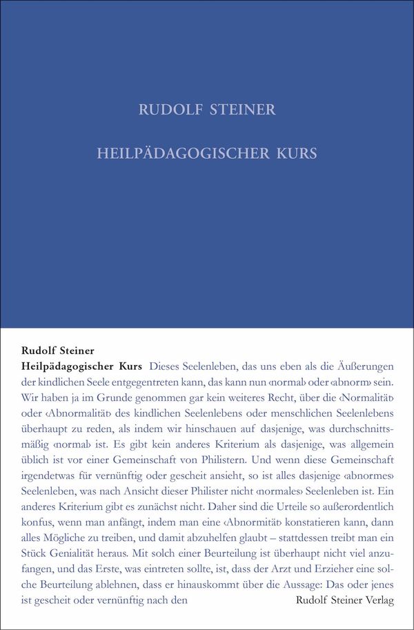Heilpädagogischer Kurs - Rudolf Steiner (Buch)