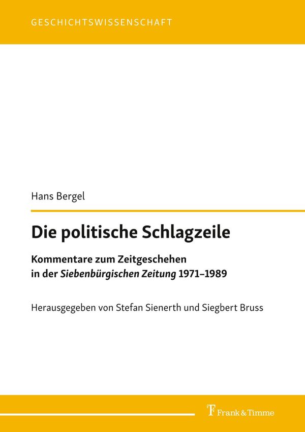Die politische Schlagzeile - Hans Bergel (Buch)