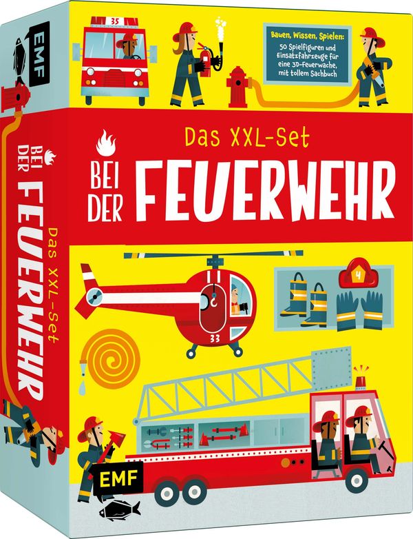 Das XXL-Set - Bauen, Wissen, Spielen: Bei der Feuerwehr (Buch)
