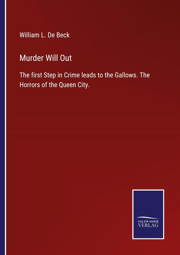 Murder Will Out - William L. De Beck (Buch)