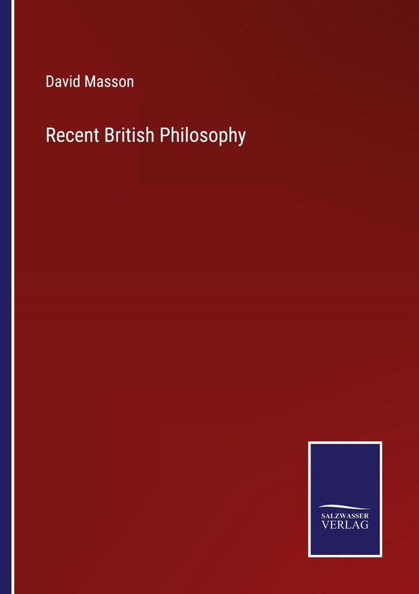 Recent British Philosophy - David Masson (Buch)