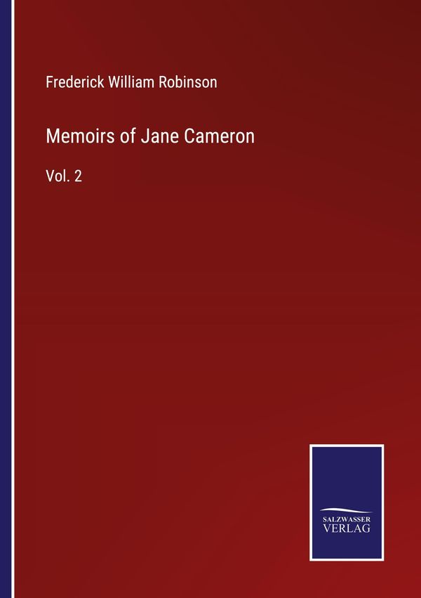 Memoirs of Jane Cameron - Frederick William Robinson (Buch)